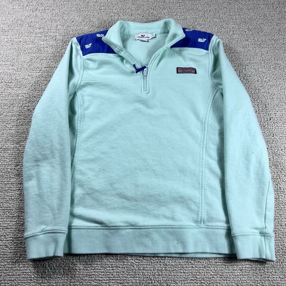 Vineyard Vines 1/4 Zip Sweatshirt Teal Women’s Size Medium